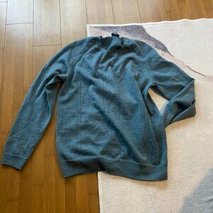 amour vert 100% blue teal wool sweater - Medium